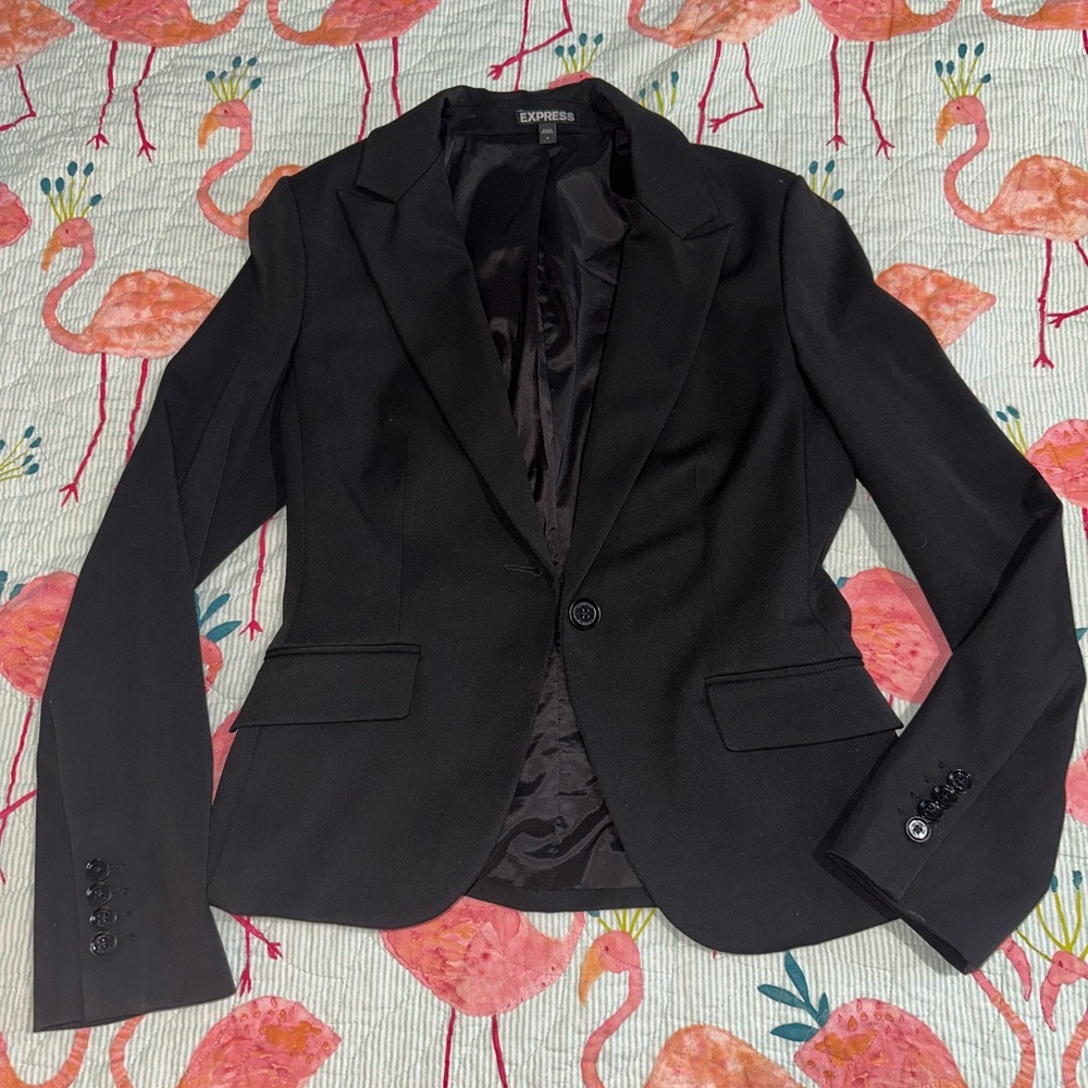 Women’s Express Classic Editor Black Suit Set - Picture 2 of 6